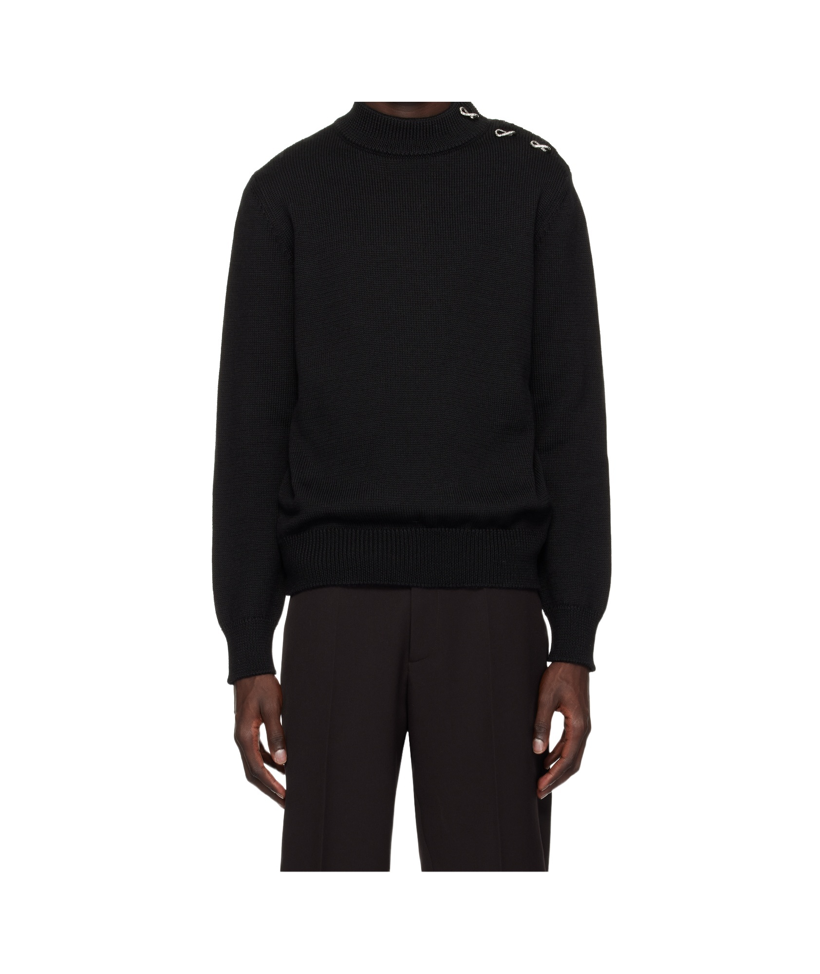 Jil Sander Long Sleeve Sweater In Black