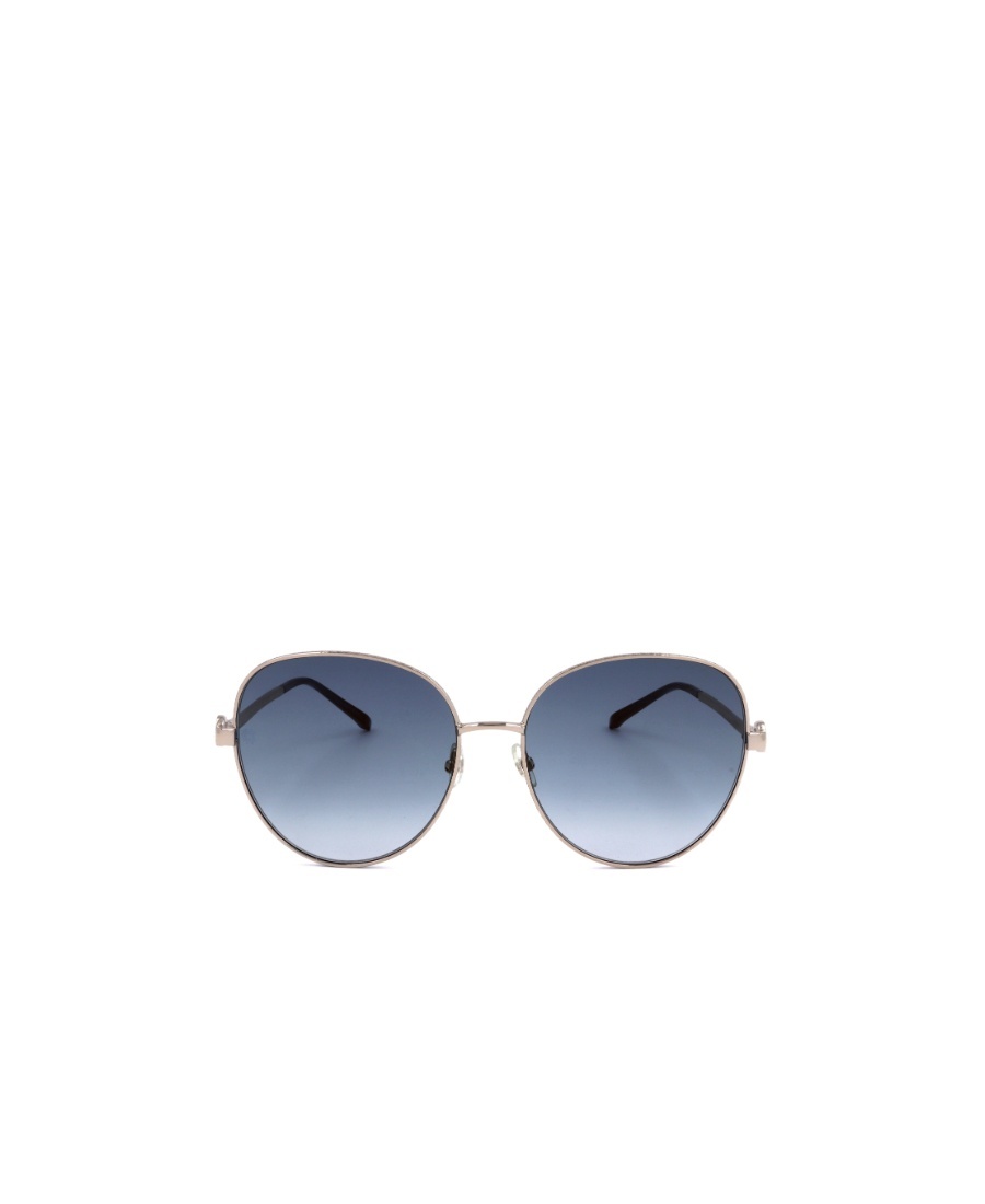 Elie Saab Round Frame Sunglasses In Blue
