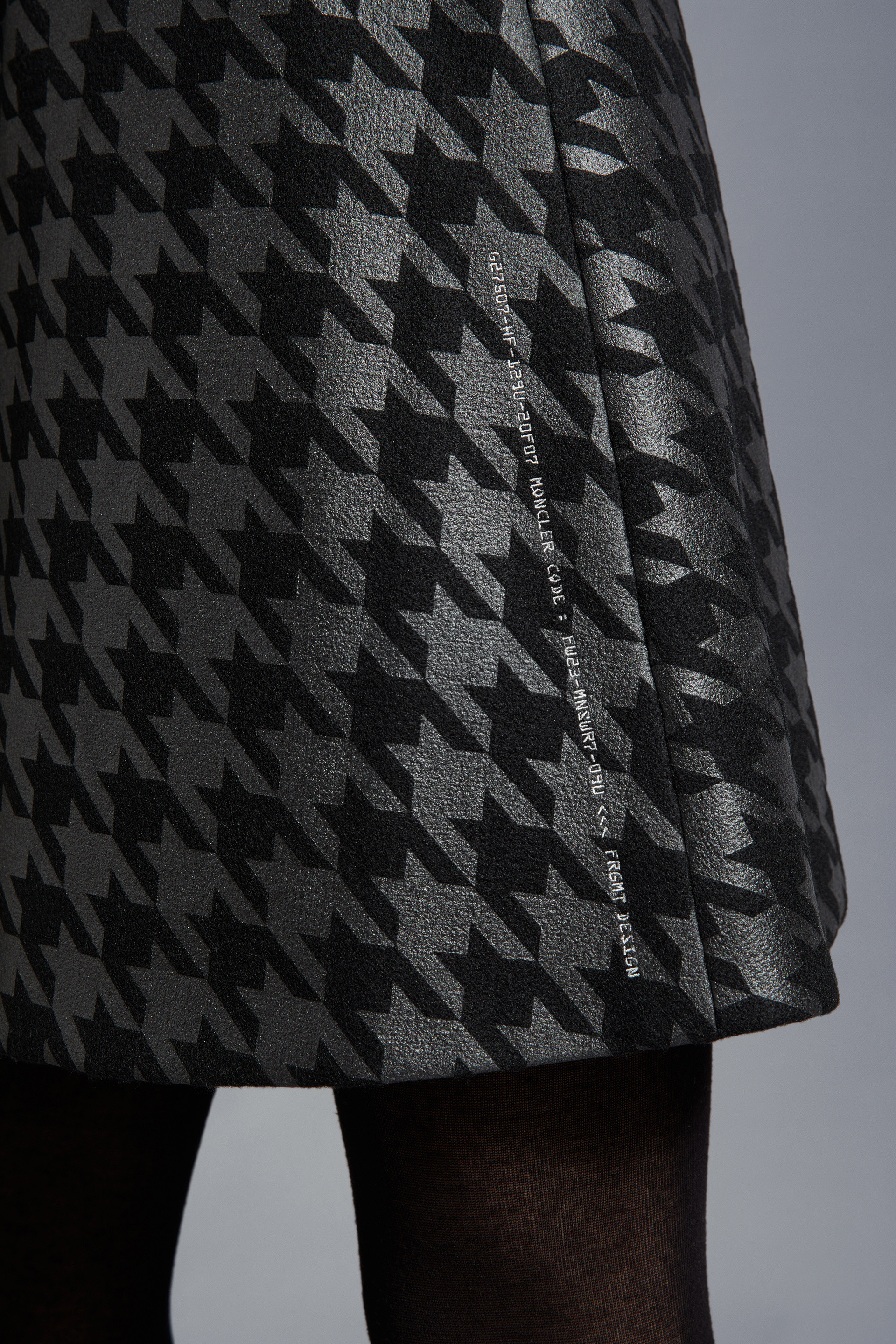 Moncler X Frgmt Houndstooth Pattern Miniskirt In Black