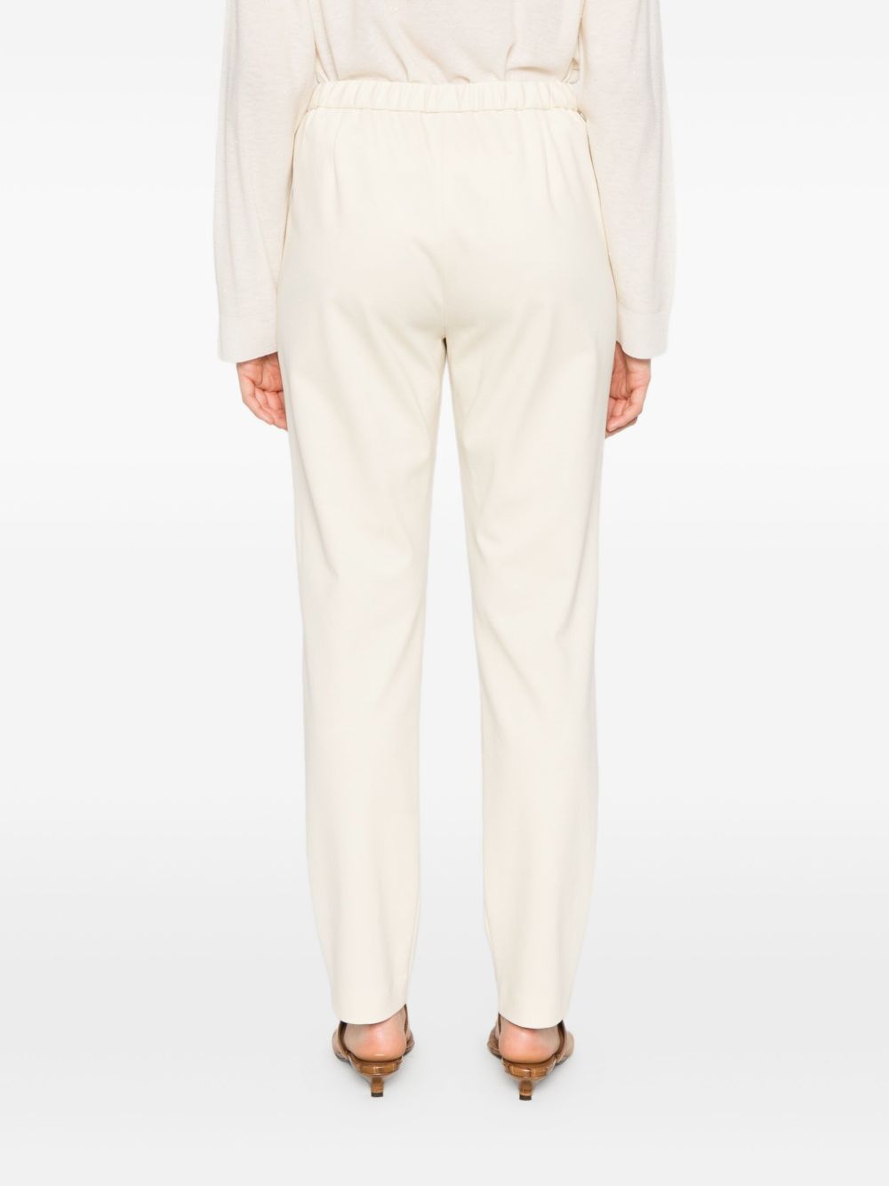 Fabiana Filippi Pleated-detail Drawstring Trousers In White