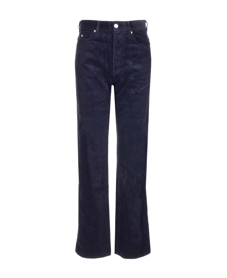 Isabel Marant Étoile Rwan Corduroy Straight-leg Trousers In Black