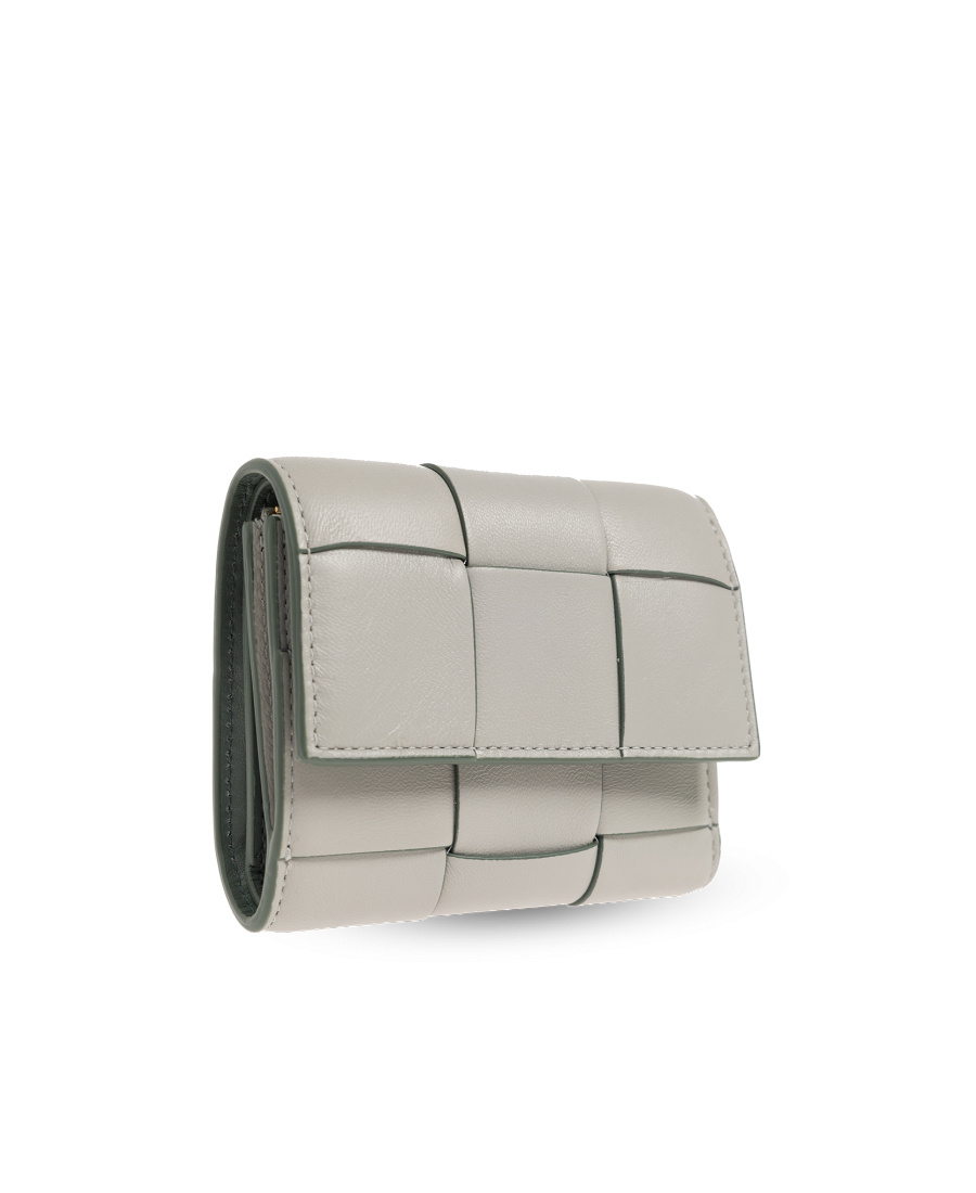 Bottega Veneta Folding Wallet In Gray