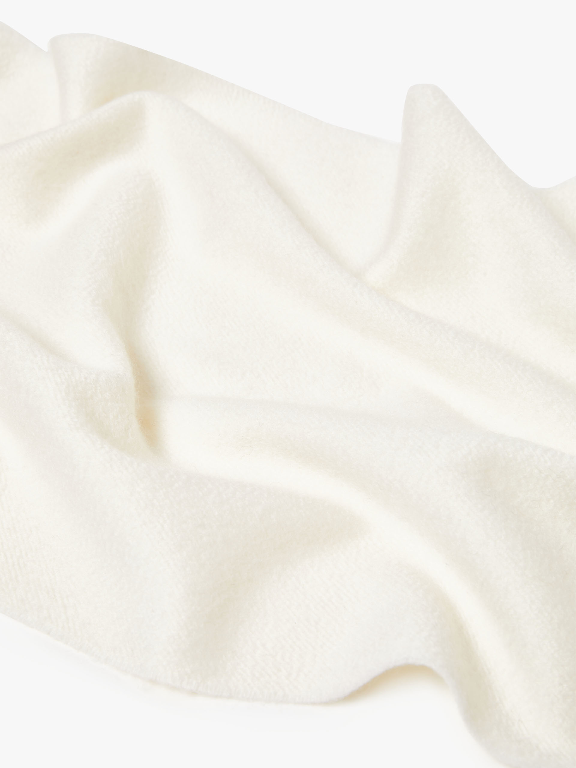 Max Mara Embroidery Cashmere Scarf In White