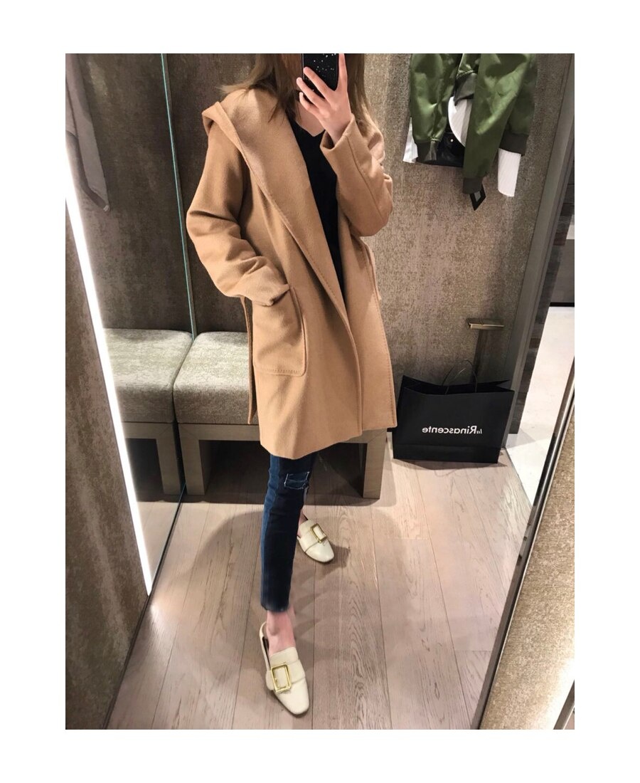 Max Mara Camel Rialto Camel Wool Robe Coat In Brown