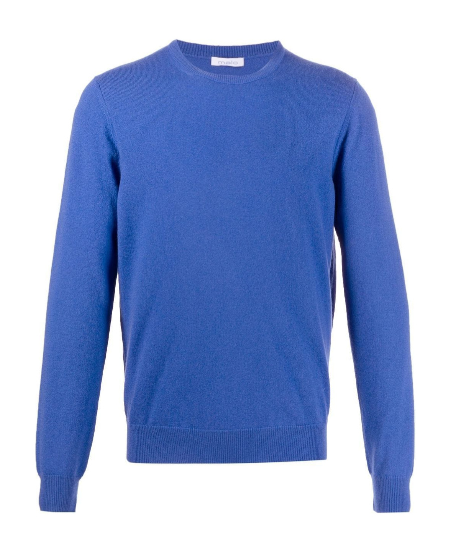 Malo Shaved Fine-knit Cashmere Jumper In Blue