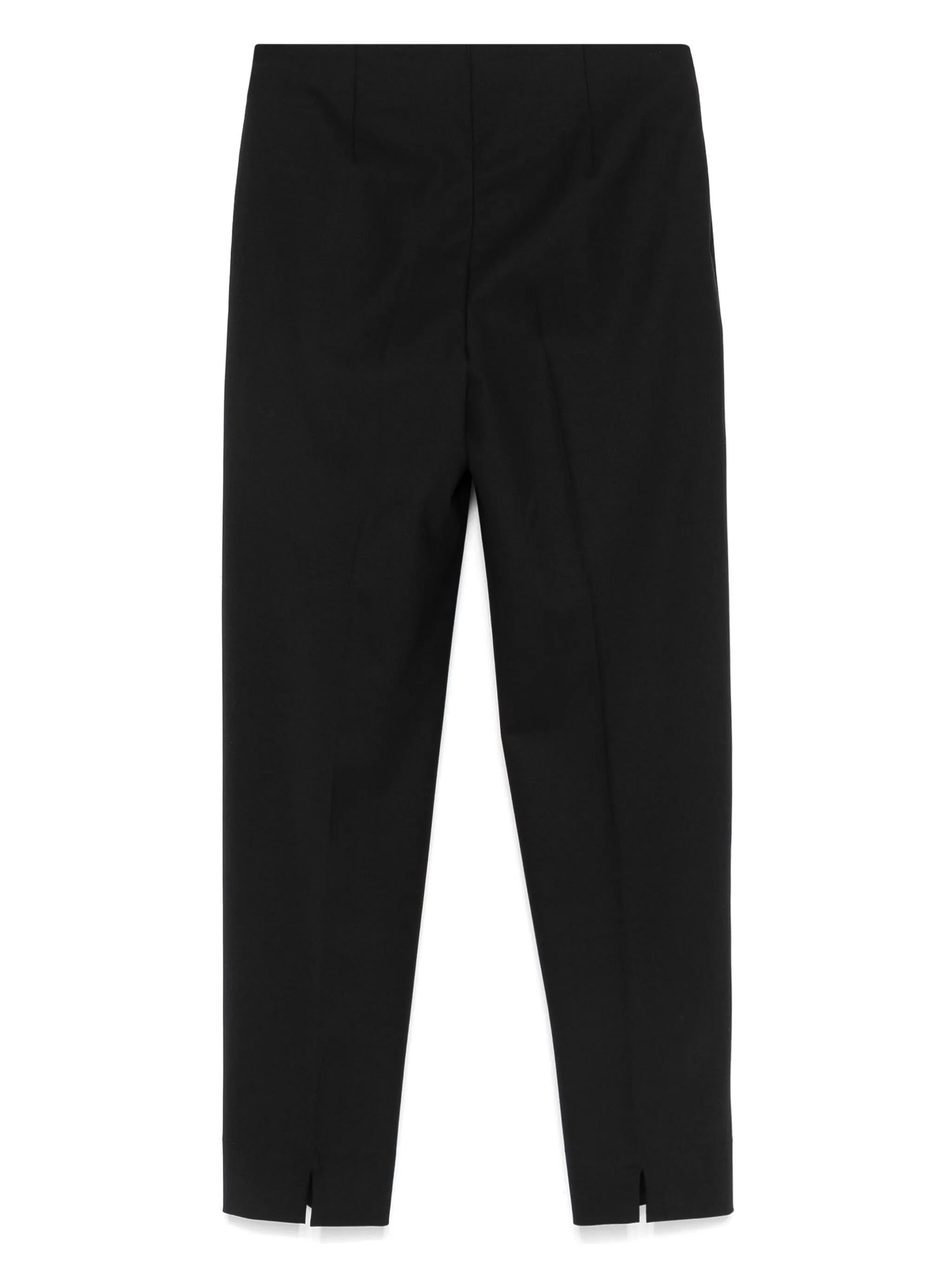 Pt Torino Straight Leg Trousers With Pleated Front And Side Slits