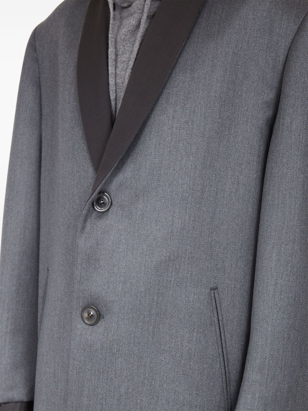 Maison Margiela Cavalry Layered Twill Coat In Gray