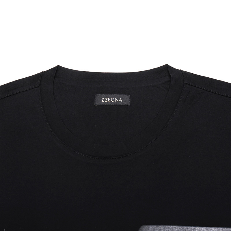Zegna T-shirt With Round Neck And Short Sleeves In Black