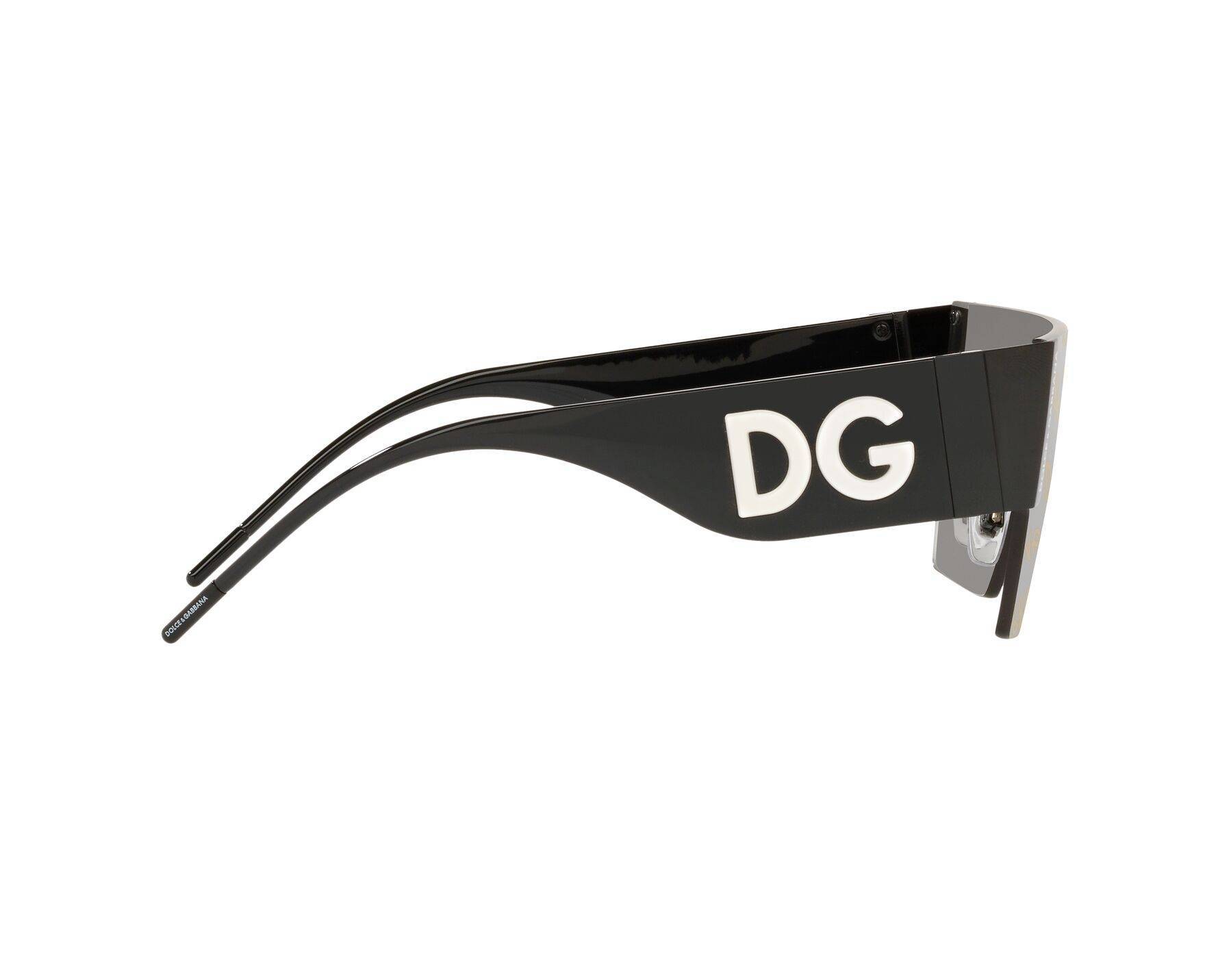 Dolce & Gabbana Shield-frame Lens-decal Sunglasses In Gray