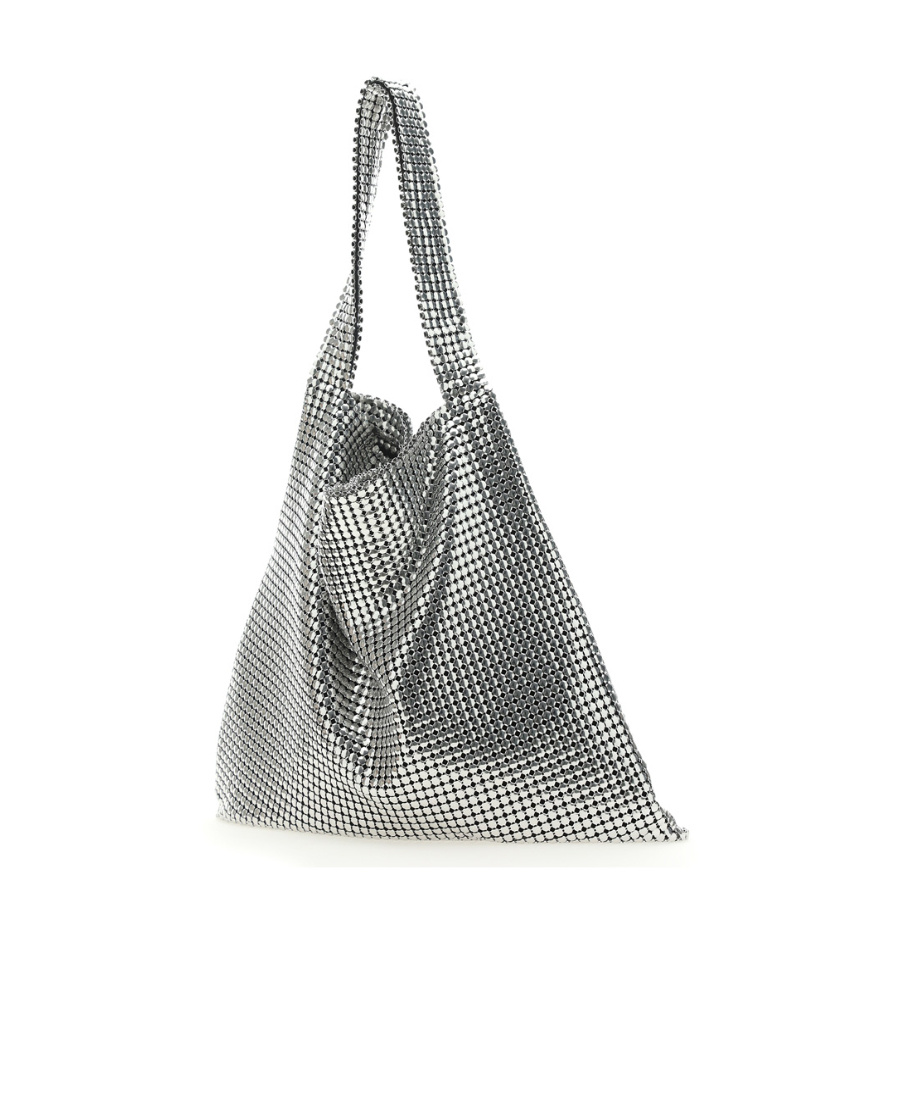 Rabanne Pixel Chainmail Shoulder Bag In Gray