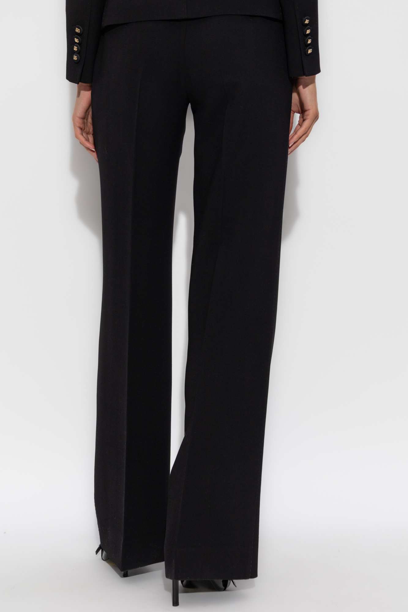 Dolce & Gabbana Wool Trousers In Black