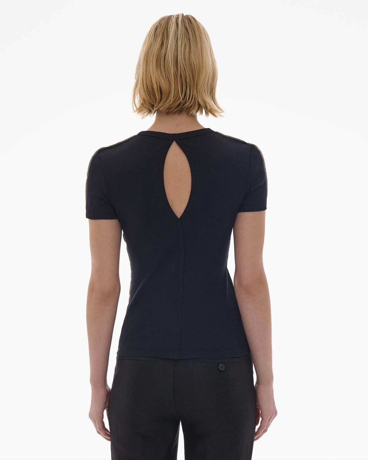 Helmut Lang Twist Cotton T-shirt In Black