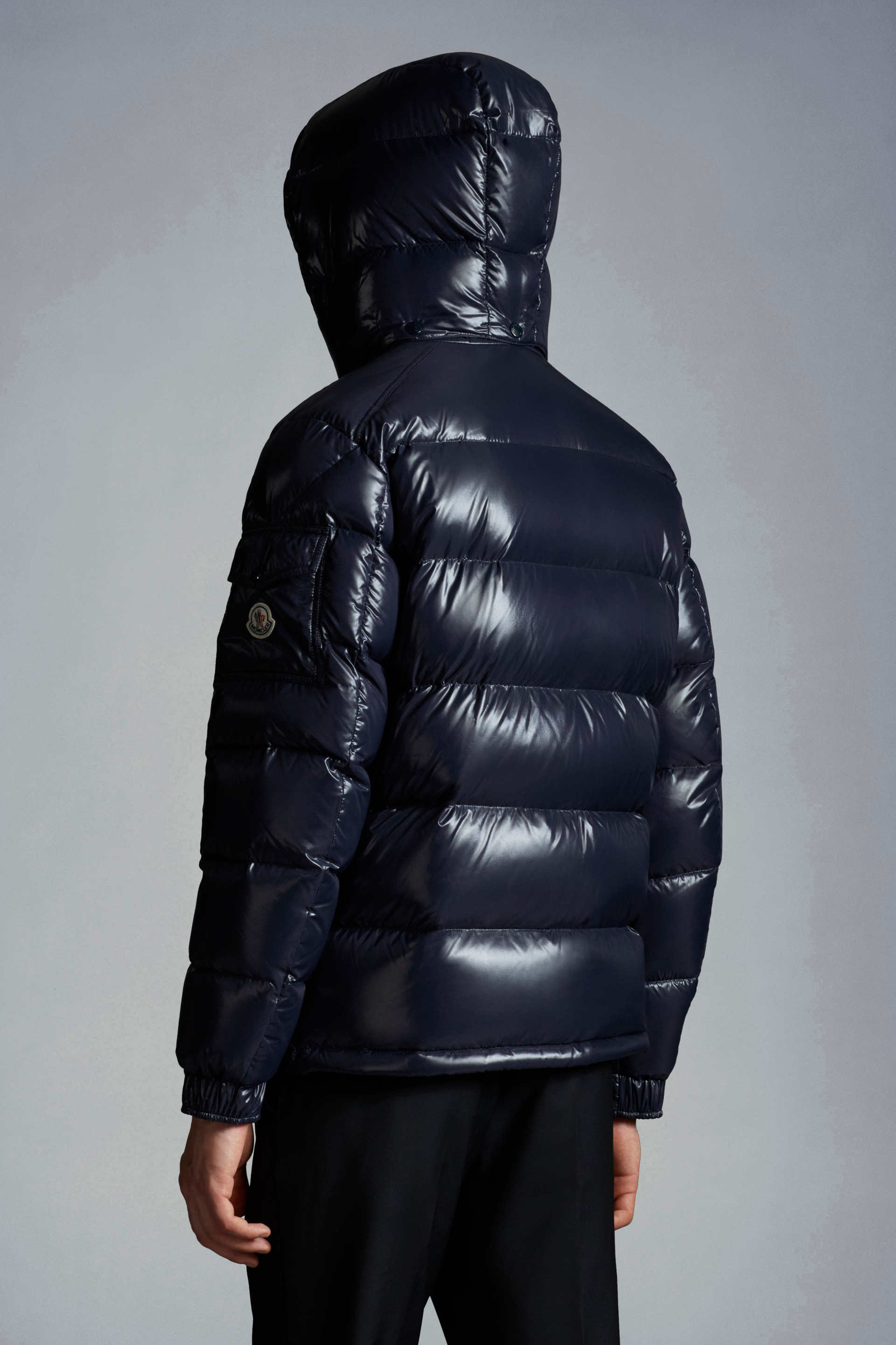 Shop Moncler Maya Short Style Down Jacket In Blue