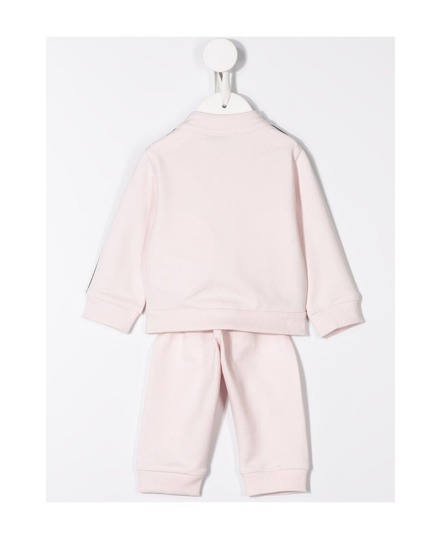 Moncler Striped-trim Tracksuit In Pink