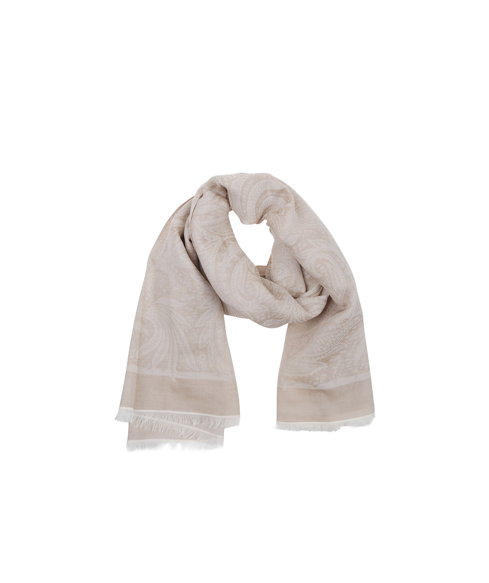 Etro Printed Scarf In Neutral