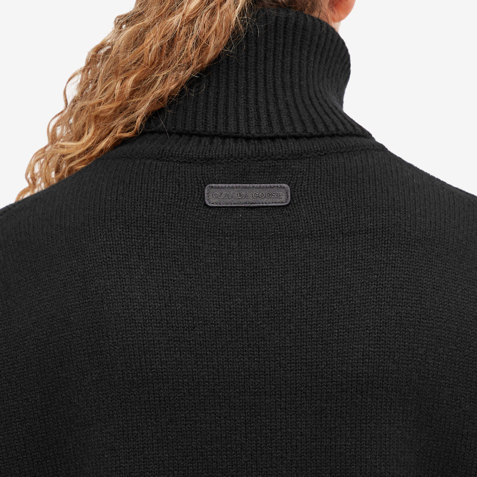 Canada Goose Oversized Knit Sweater Side Slits In Black