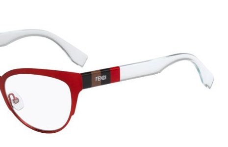 Fendi Logo Detail Flat Lens In White