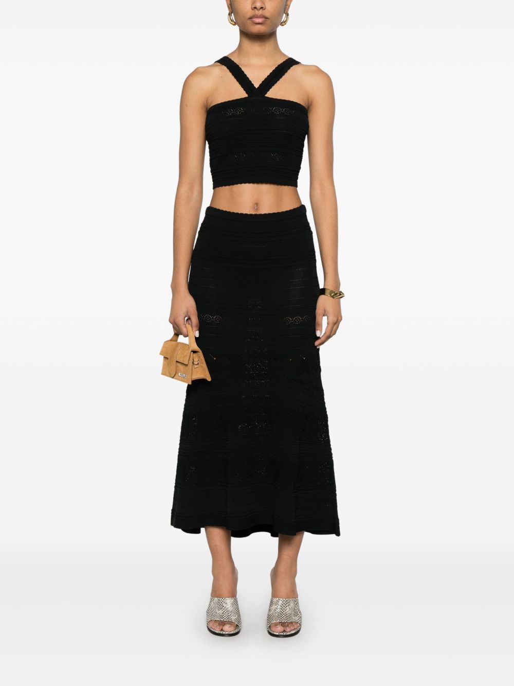 Shop Twinset Knitted Maxi Skirt