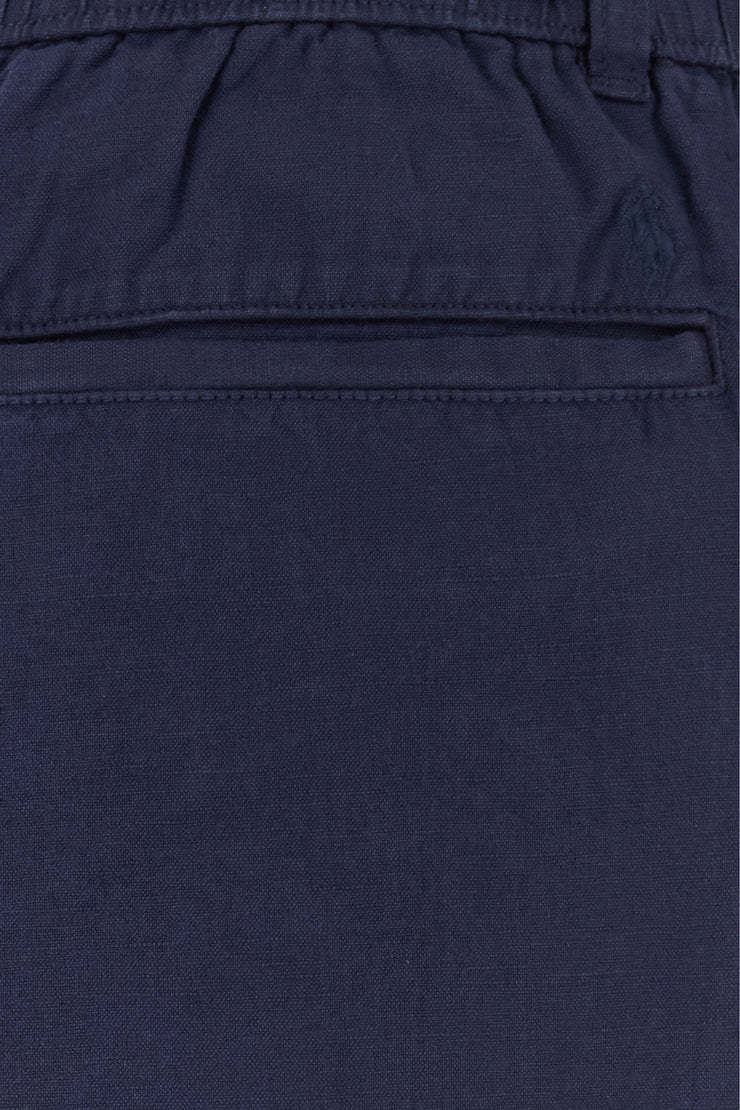 Polo Ralph Lauren Pleated Trousers With Drawstring Waist In Navy