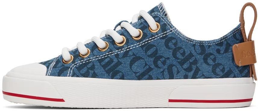 Shop See By Chloé Printed Low-top Casual Shoes In White
