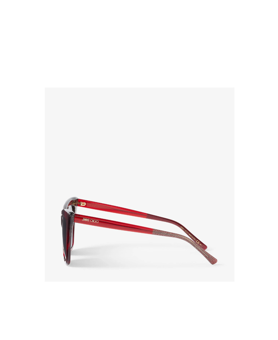 Jimmy Choo Cat's Eye Sunglasses In Gray