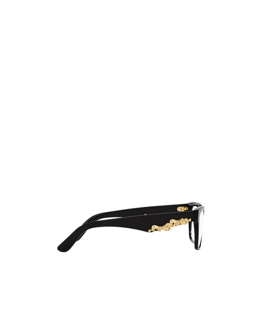 Dolce & Gabbana Logo-plaque D-frame Glasses In Black