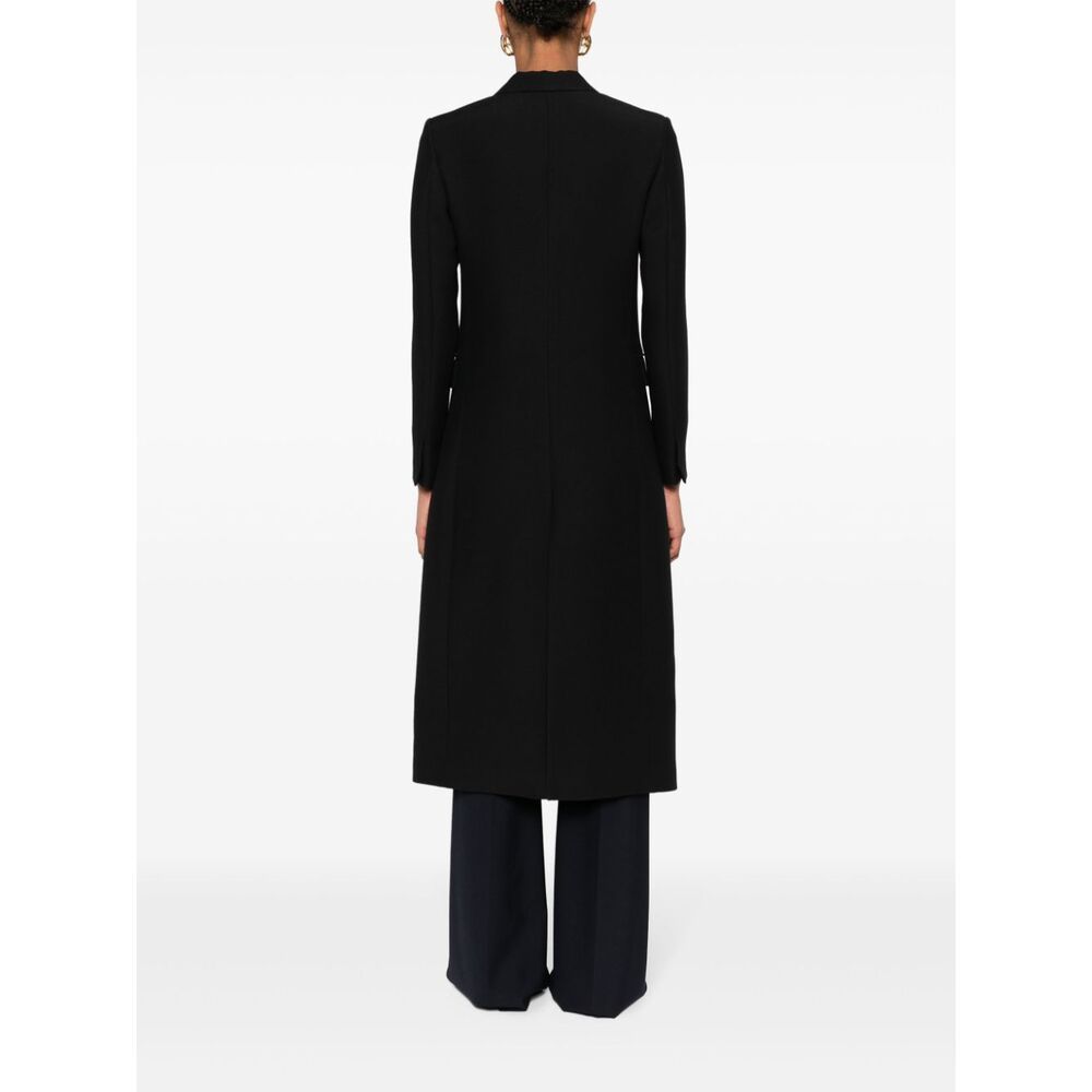 Fabiana Filippi Notched-collar Double-breasted Coat In Black