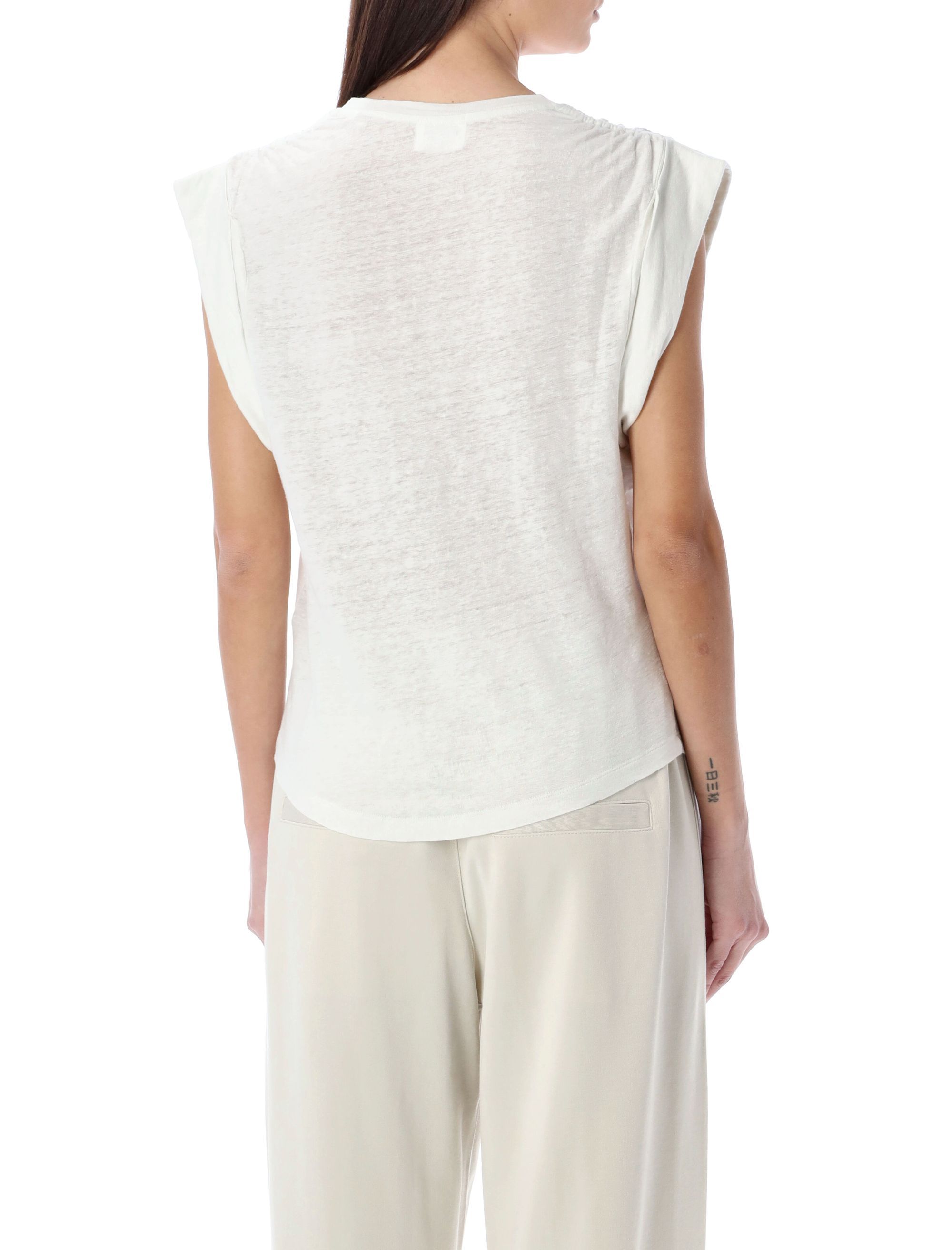 Isabel Marant Étoile Kotty Linen T-shirt In White