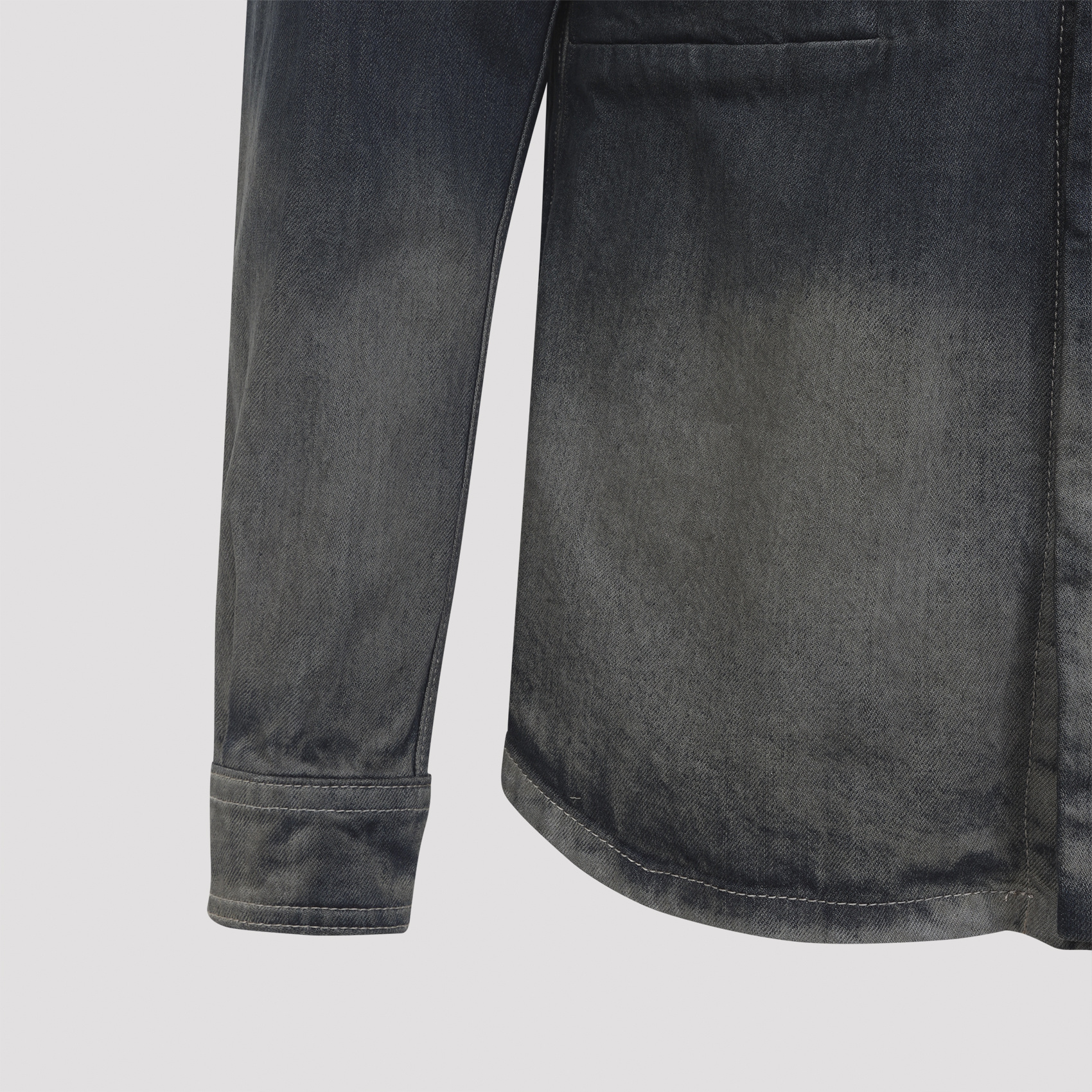 Rick Owens Fogpocket Long Sleeve Outer Shirt In Black