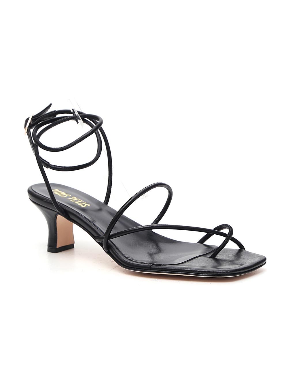 Paris Texas Betty Buckle Strappy Sandals In Black