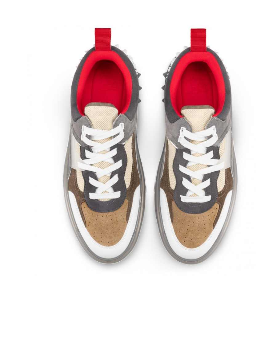 Christian Louboutin Astroloubi Sneakers In Grey Suede And Leather In Gray