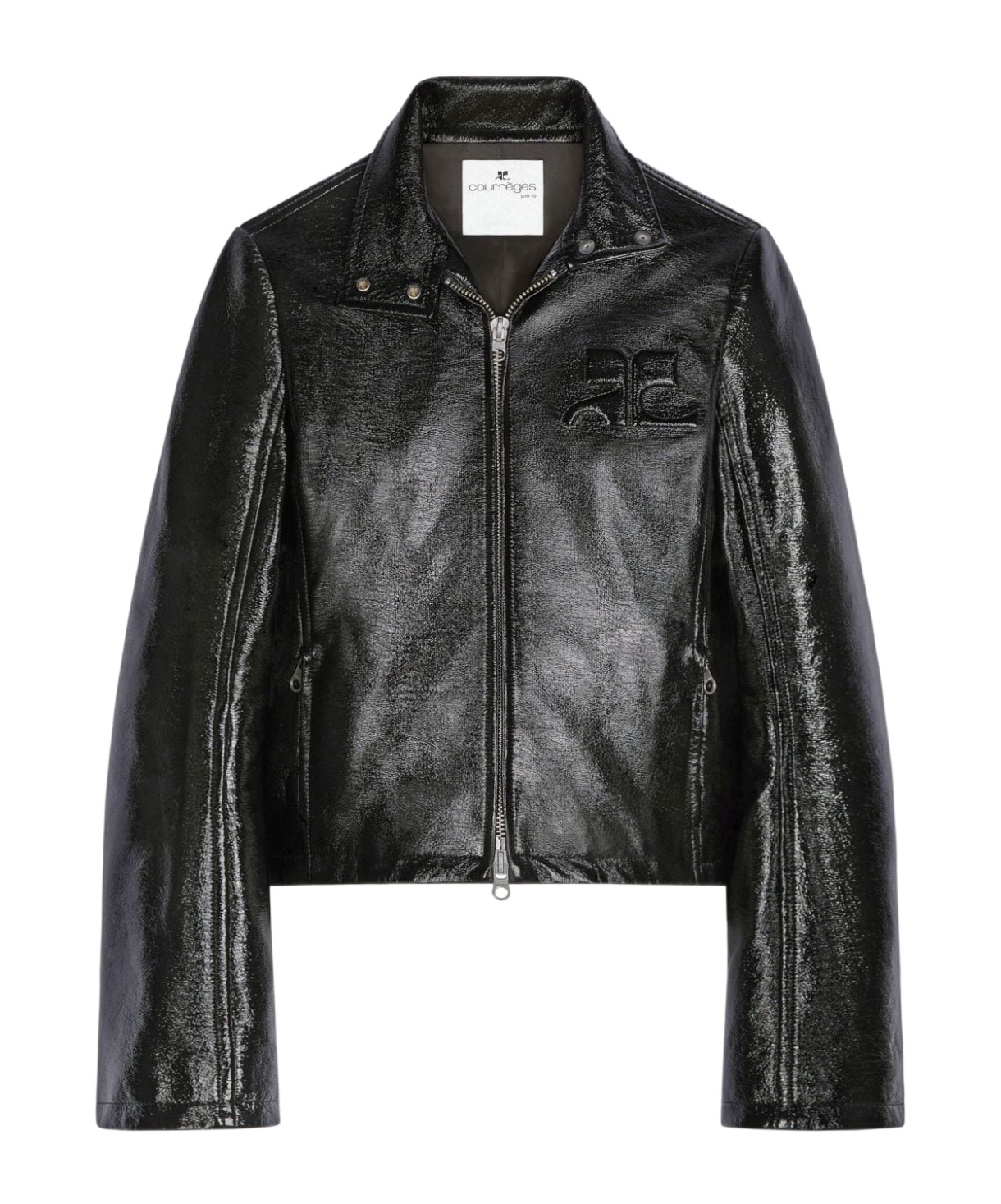COURRÈGES EMBOSSED-LOGO ZIP-FASTENING JACKET