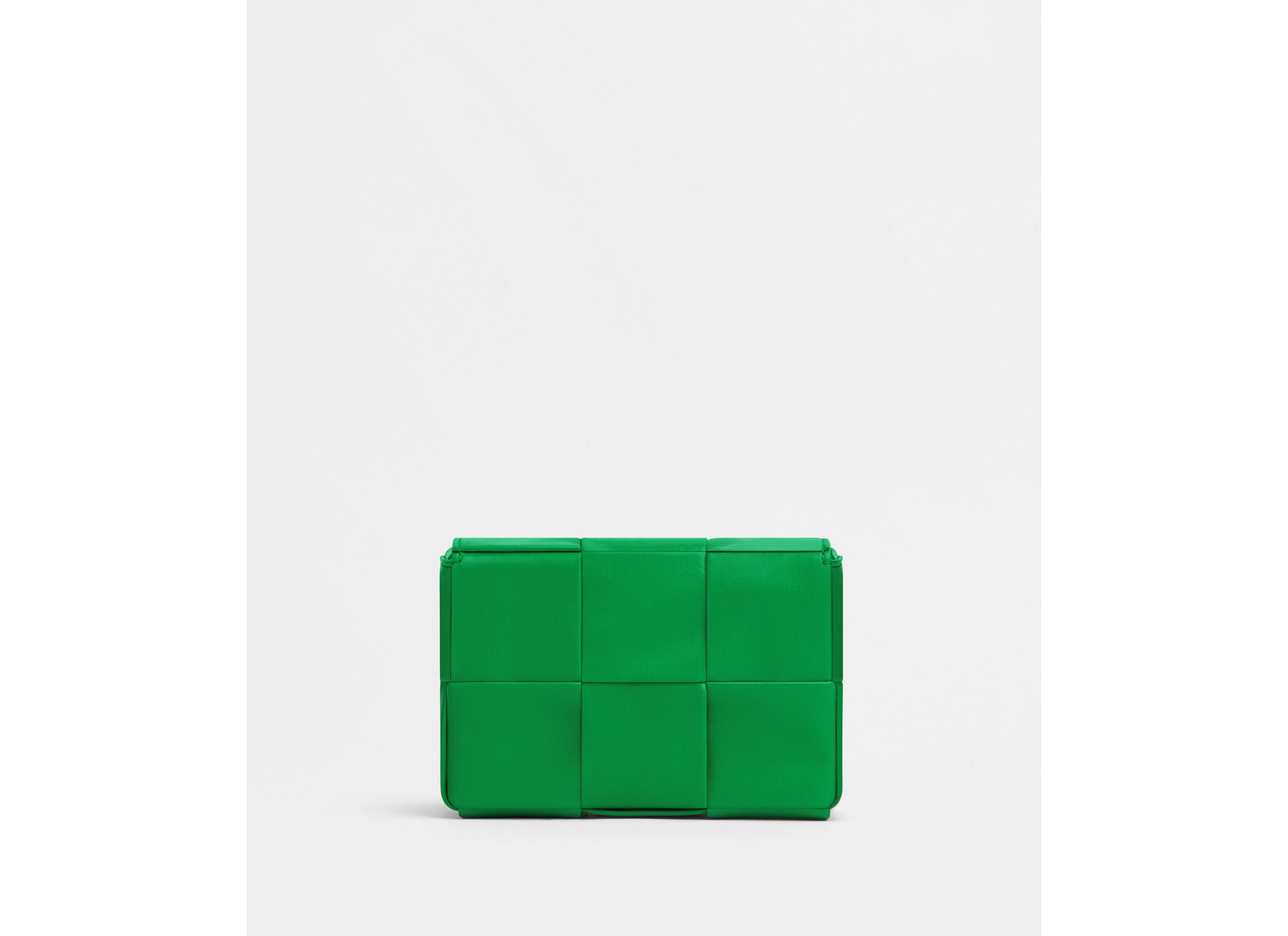 Bottega Veneta Interwoven Leather Shoulder Bag In Green