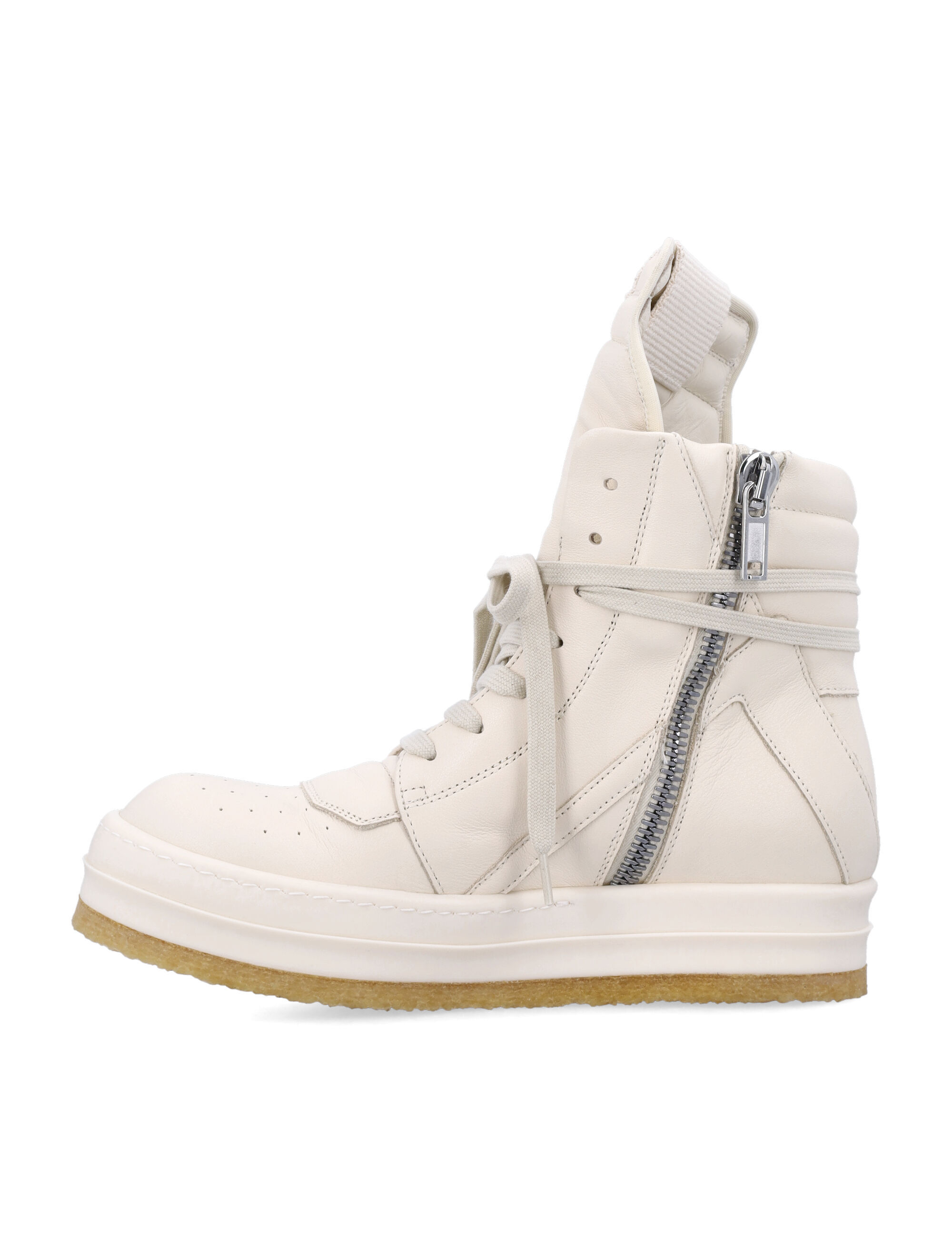 Rick Owens Geobasket Sneakers In White