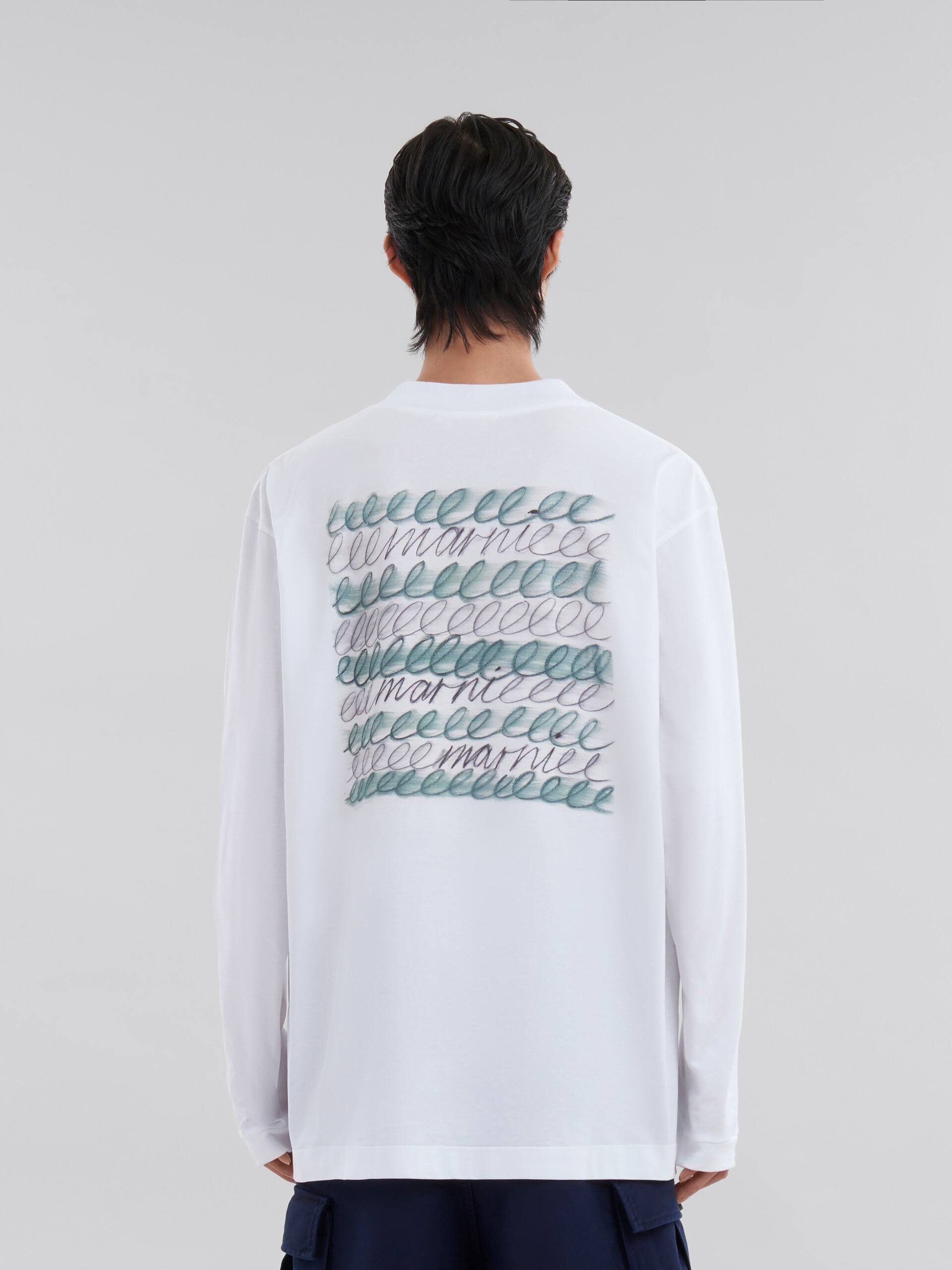 Marni Logo-print Cotton T-shirt In White