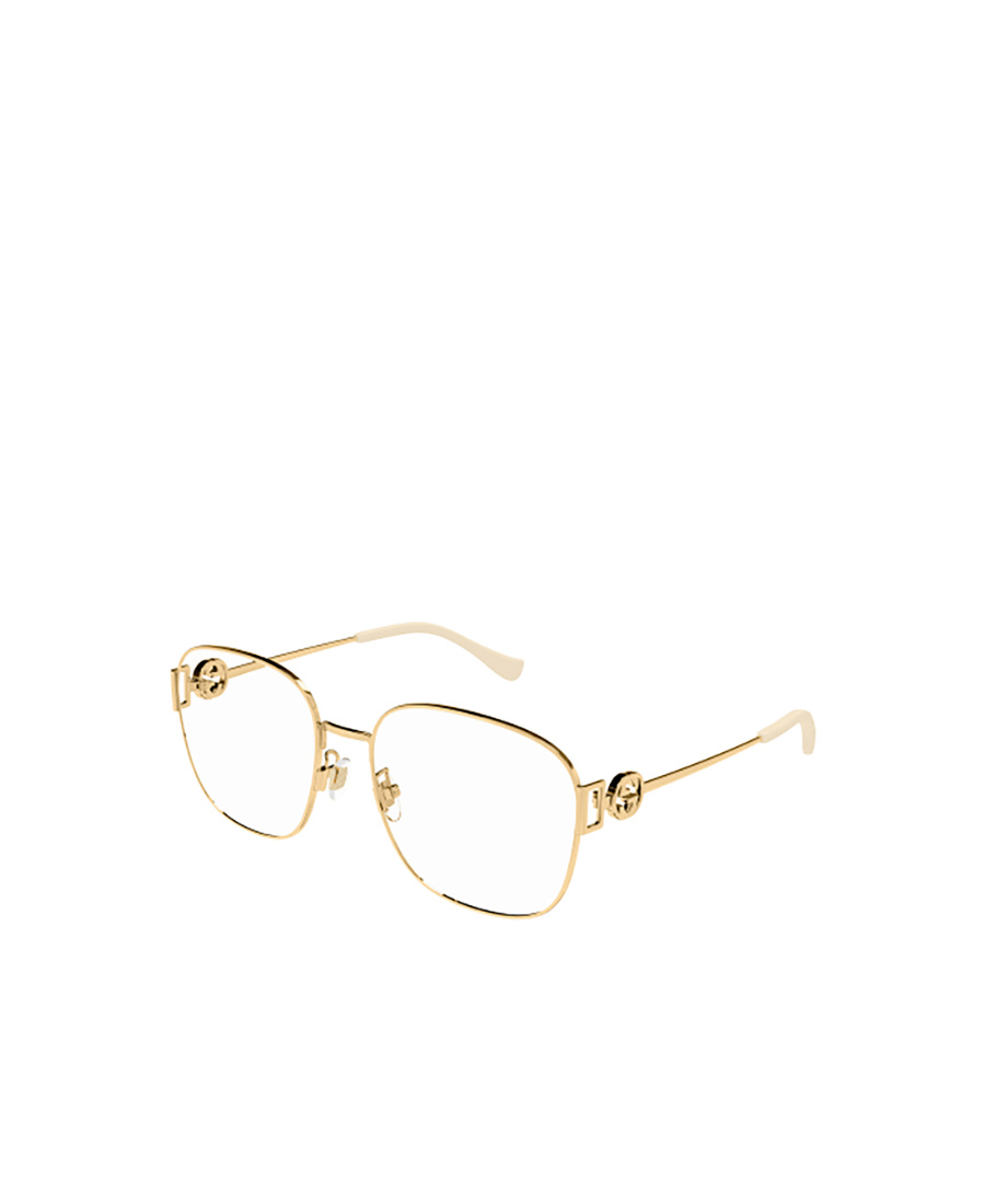 Gucci Logo-plaque Square-frame Glasses In White