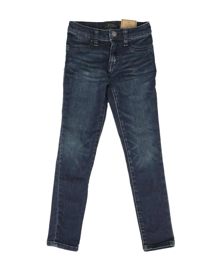 Polo Ralph Lauren Ralph Lauren Kids Logo Patch Straight Leg Jeans In Black