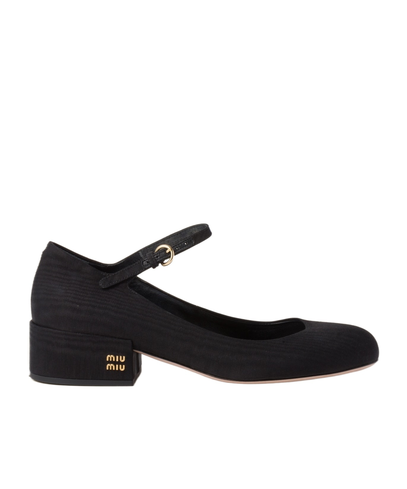 Shop Miu Miu Moiré Fabric Pumps In Black