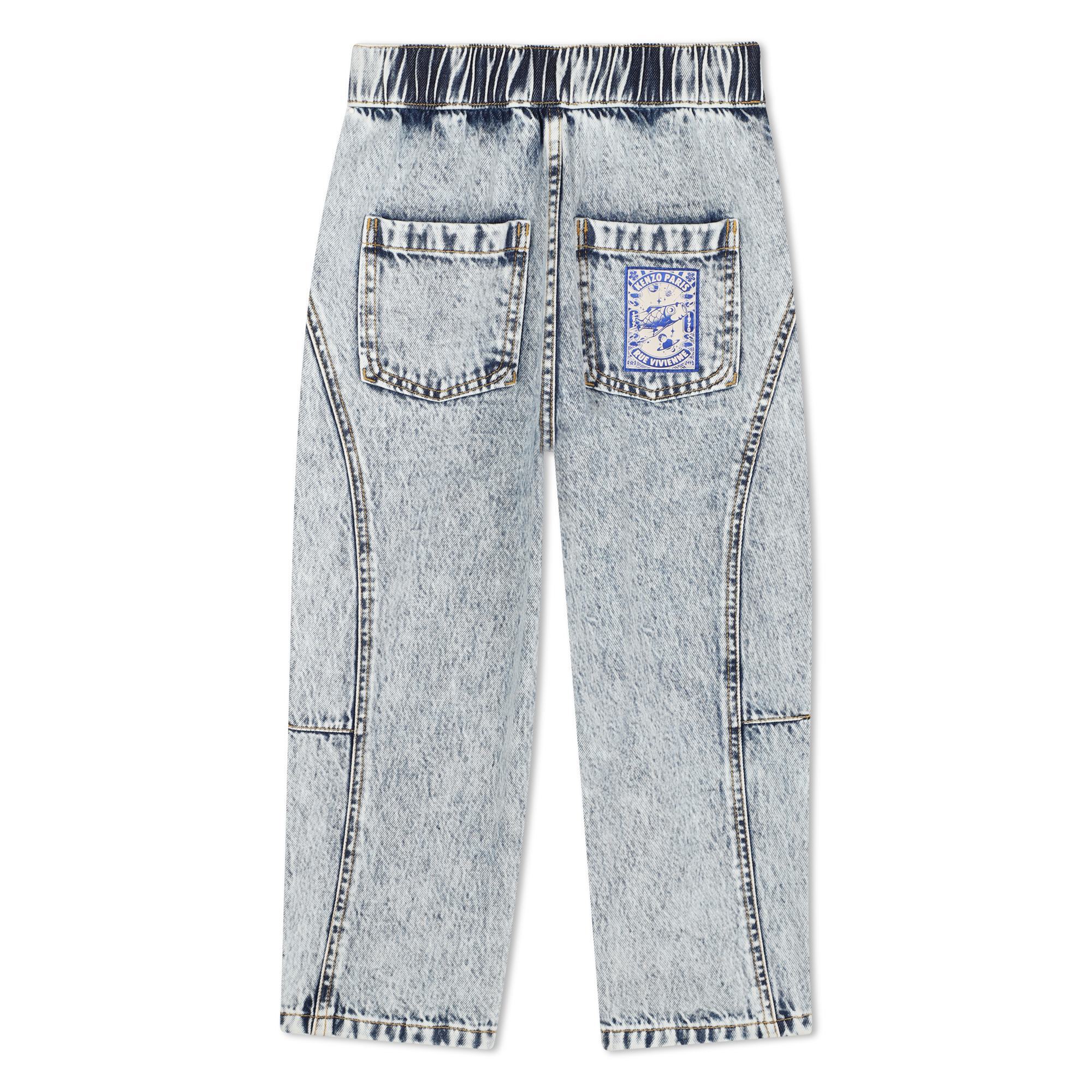 Kenzo Elastic Waist Jeans In Gray