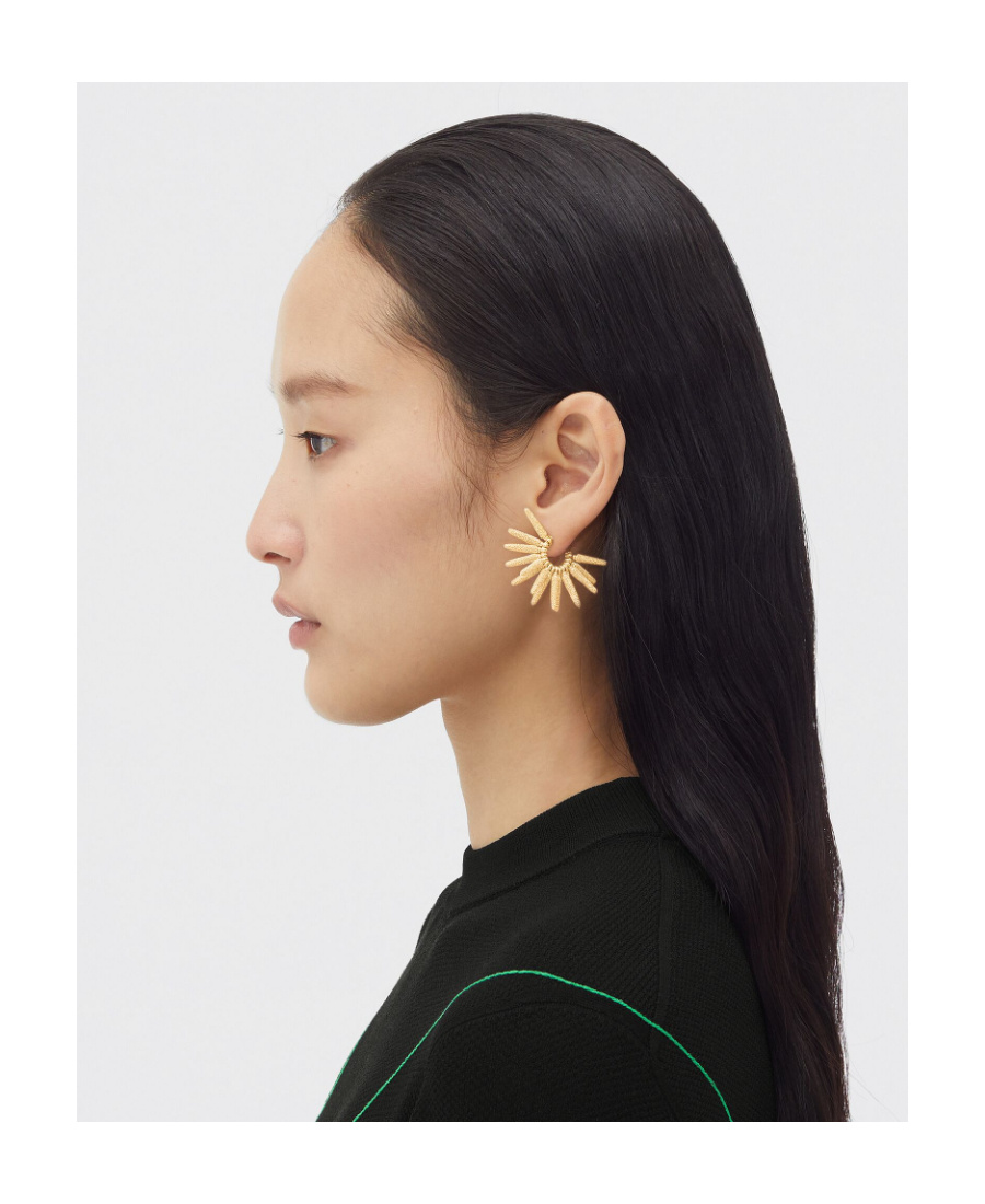 Bottega Veneta Hoop Earrings In Yellow