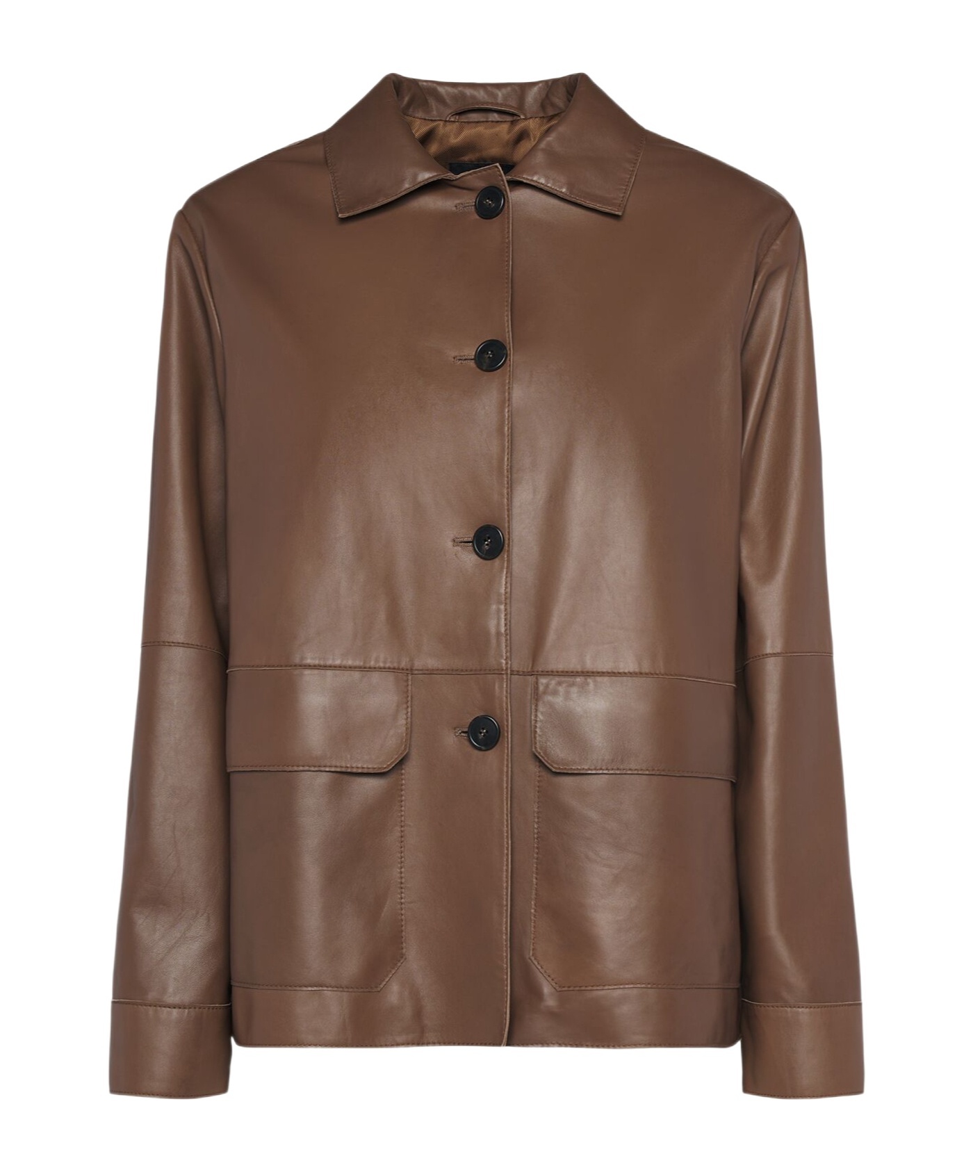 Weekend Max Mara Long-sleeved Leather Jacket