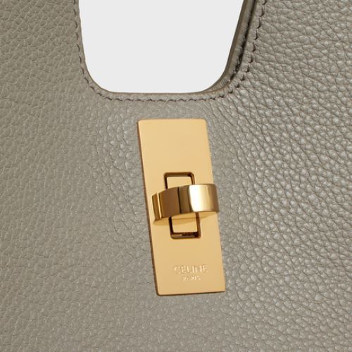 Celine Cabas 16 Logo Handbag In Gray