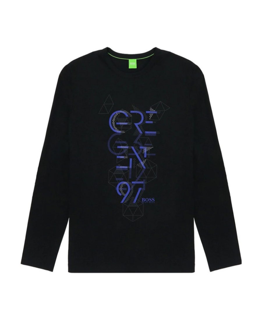 Hugo Boss T-shirt With Round Neck And Long Sleeves In Black