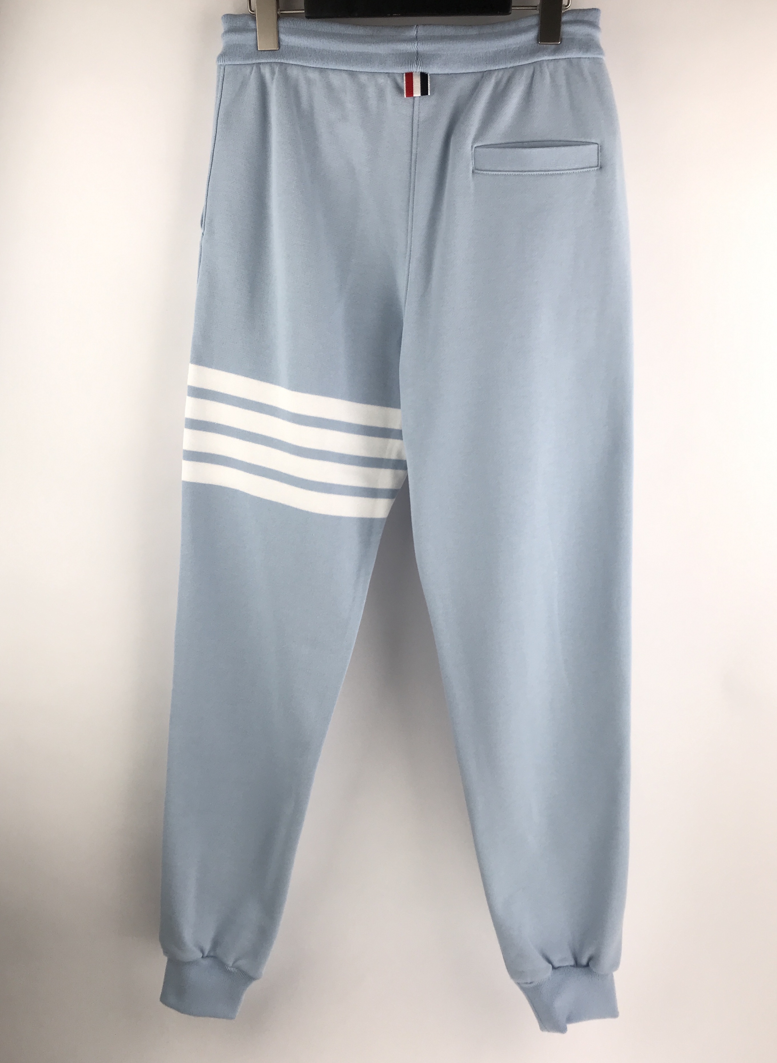 Thom Browne Logo-print Drawstring-waist Cotton Track Pants In Blue