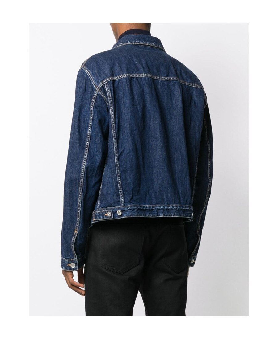 Shop Dsquared2 Lapel Denim Jacket In Blue