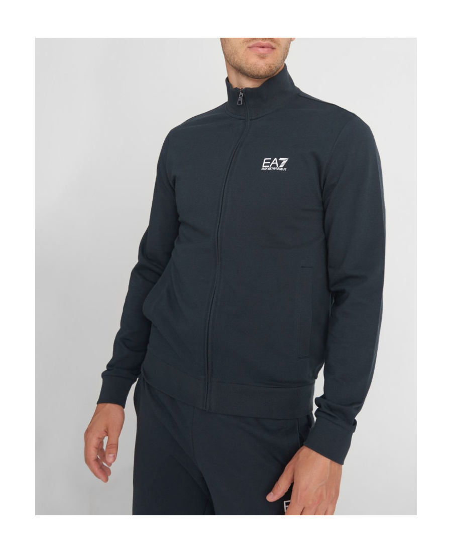 Ea7 Chest-logo Lightweight Jacket In Black