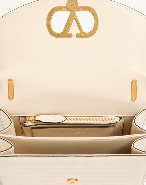 Valentino Womens Vain Small Chain-strap Leather Shoulder Bag Butter White In Brown