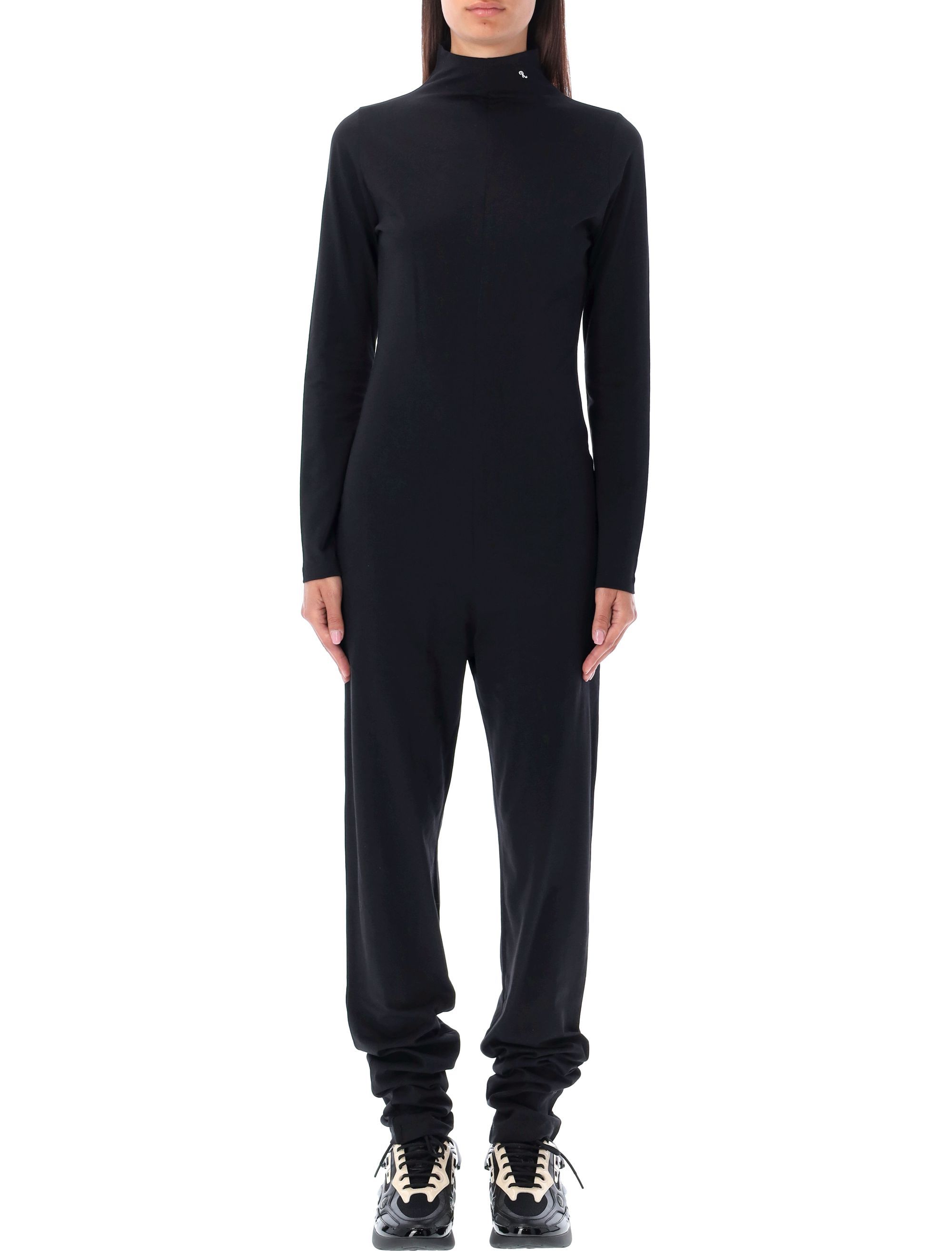 Raf Simons Logo Embroidered High-necked Leotard In Black