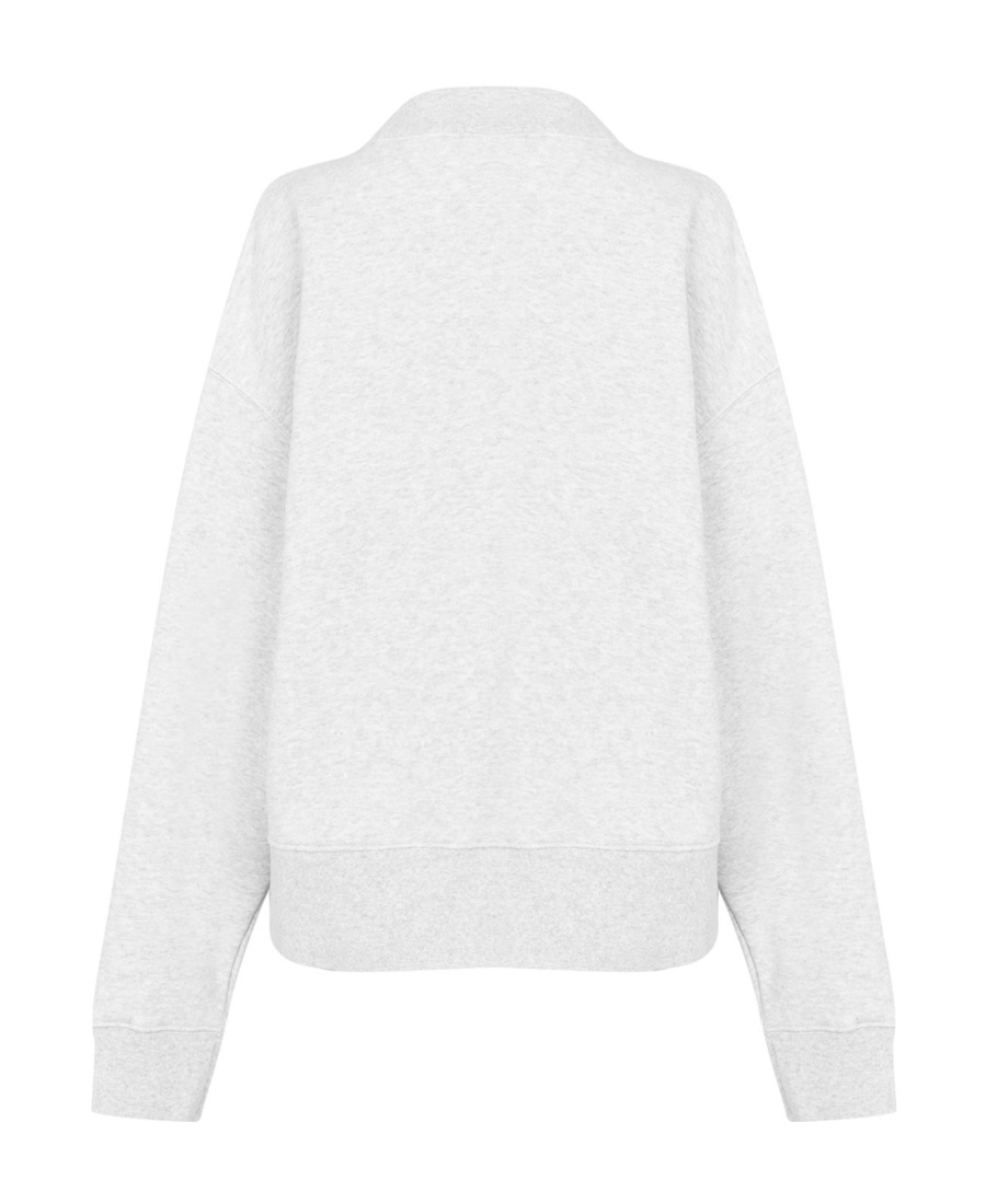 Palm Angels Melange Grey Palm Tree Oversize Sweatshirt In Gray