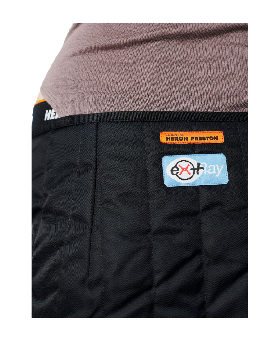 Heron Preston Ex-ray Quilted Mini Skirt In Black